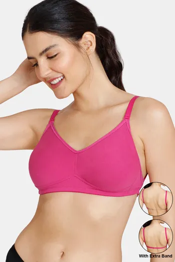Buy Zivame Beautiful Basics Double Layered Non Wired Full Coverage Backless Bra - Fuchsia Red
